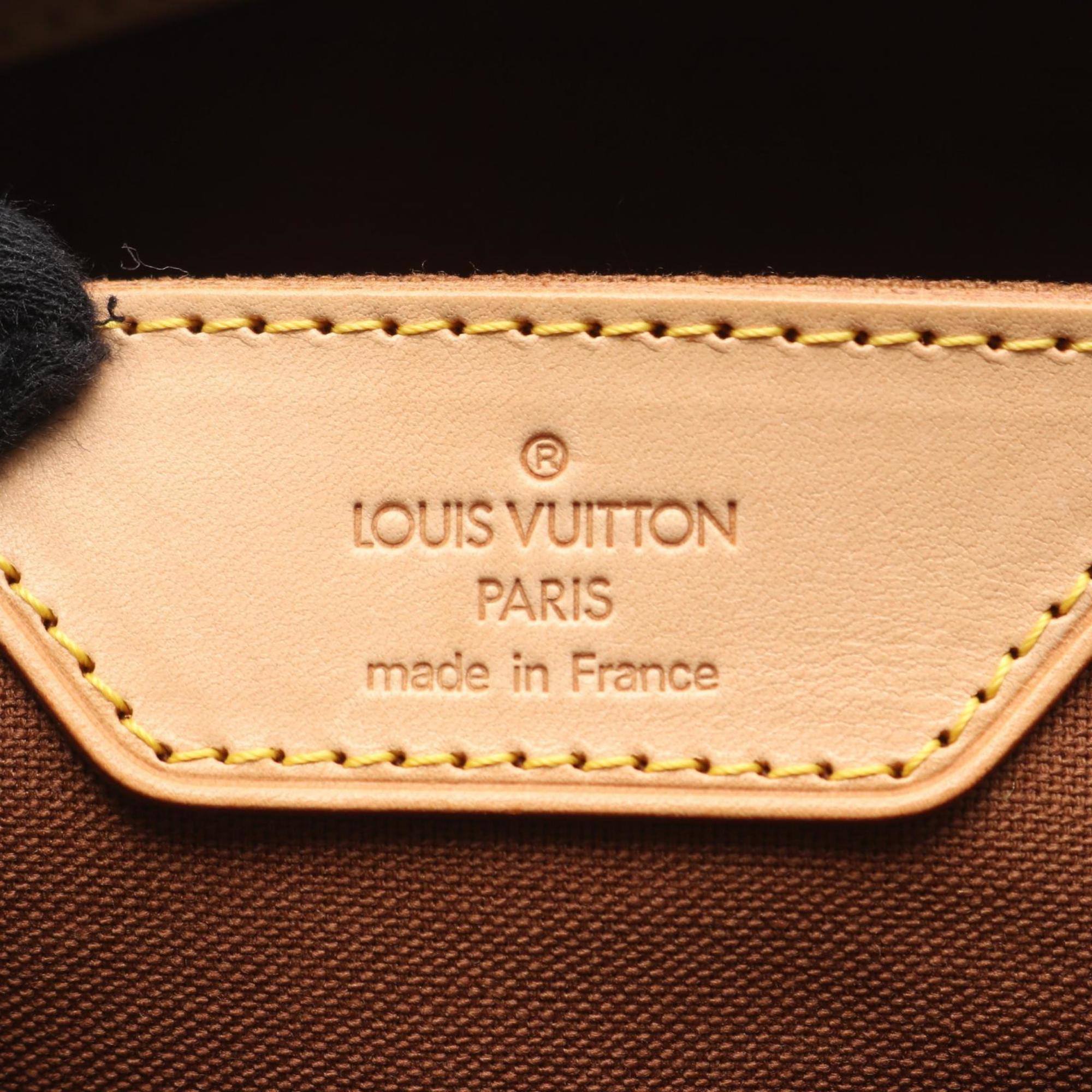 Louis Vuitton Brown Coated Canvas Leather Boston Bag