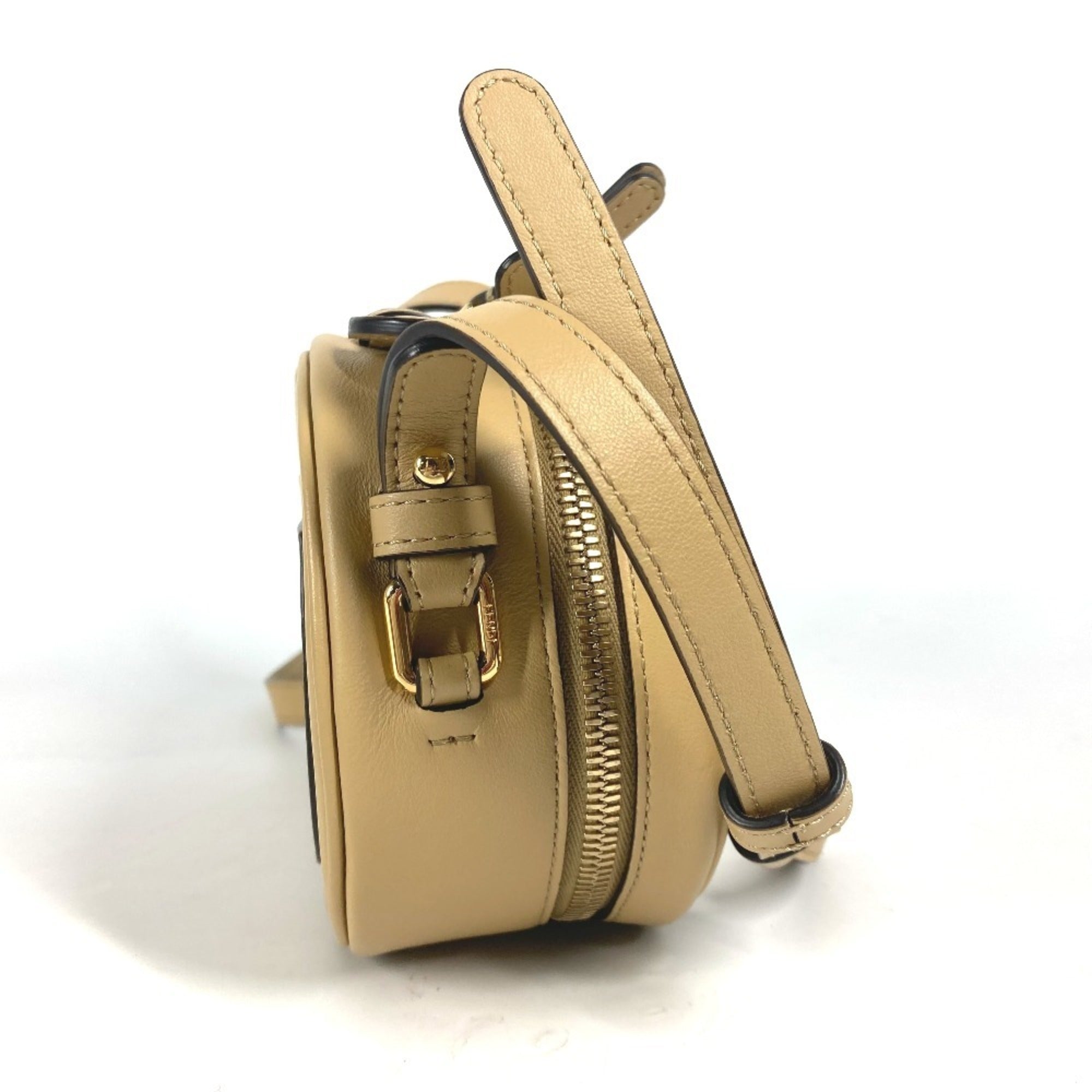 Fendi Beige Leather Handbag Shoulder Bag