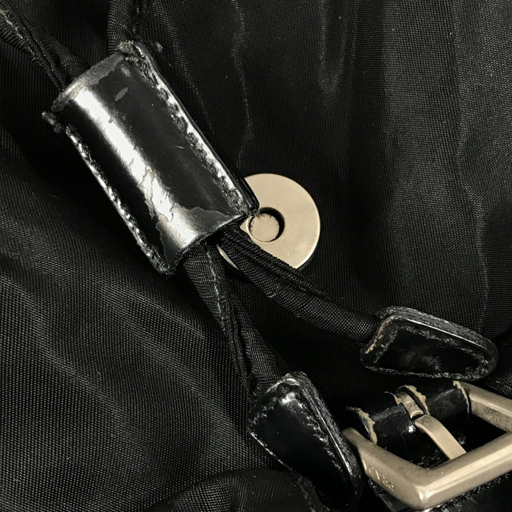 Prada Black Leather Nylon Backpack