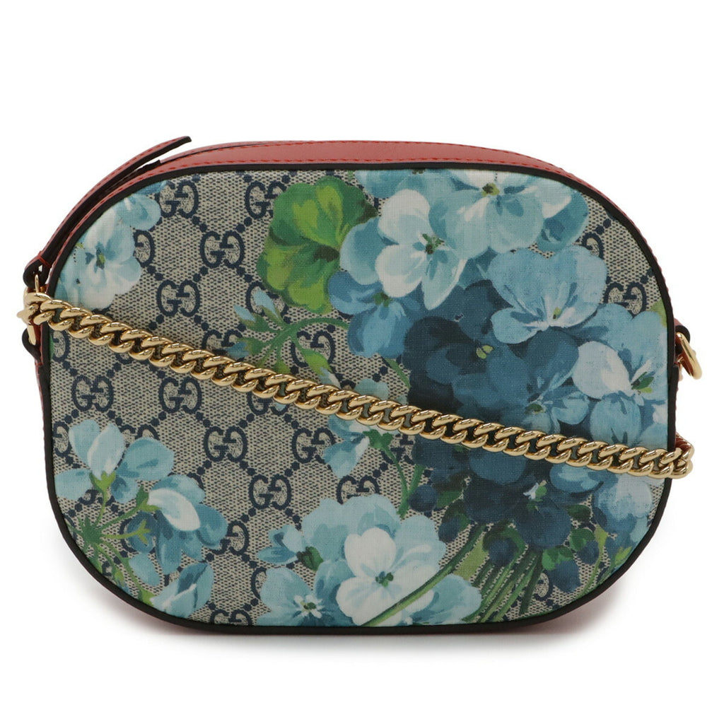 Gucci Beige Blue Multi-Color Red Color Gg Supreme Shoulder Bag (Pre-Owned)
