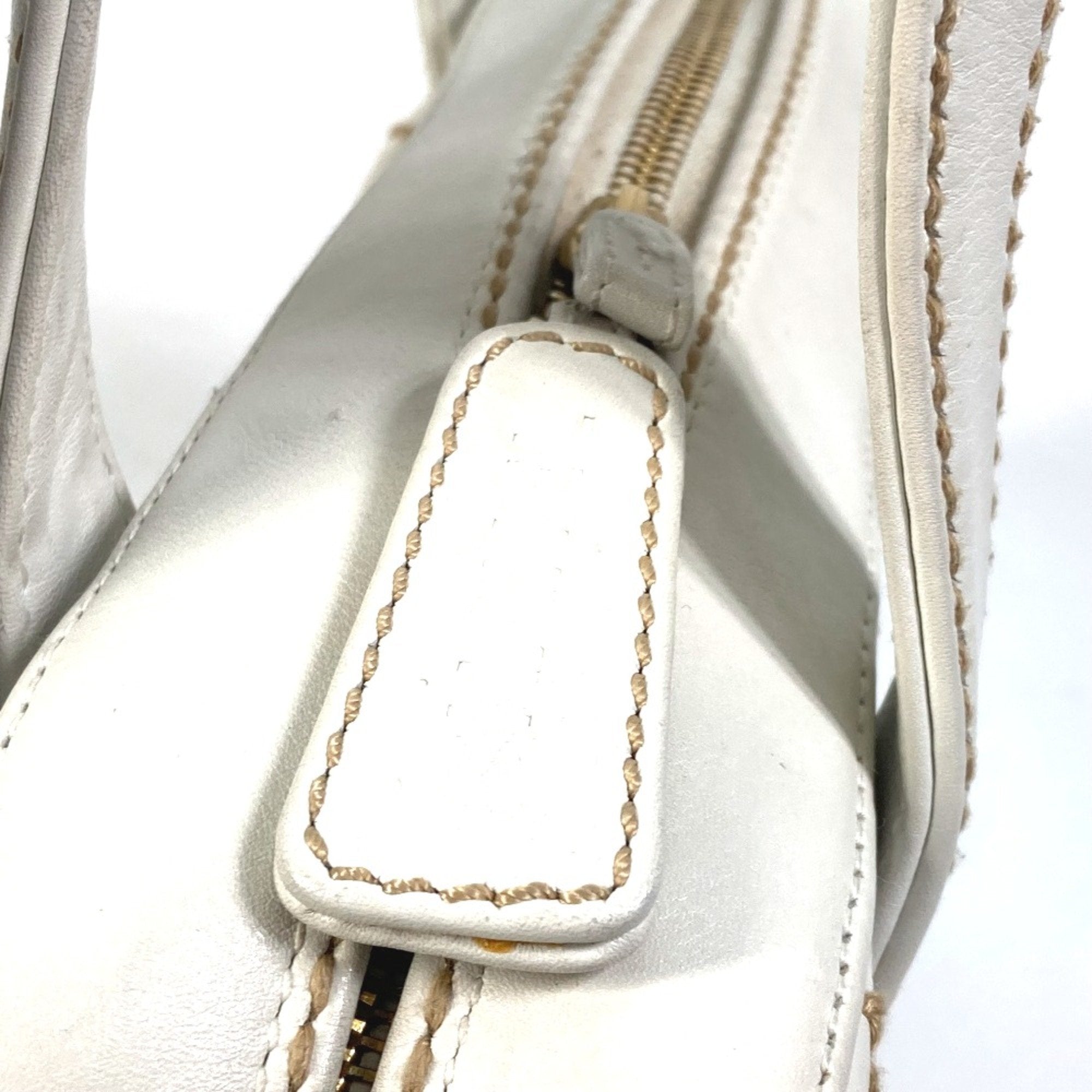 Chanel White Leather Handbag