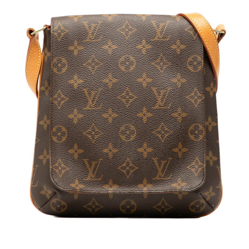 Louis Vuitton Brown Pvc Leather Handbag Shoulder Bag
