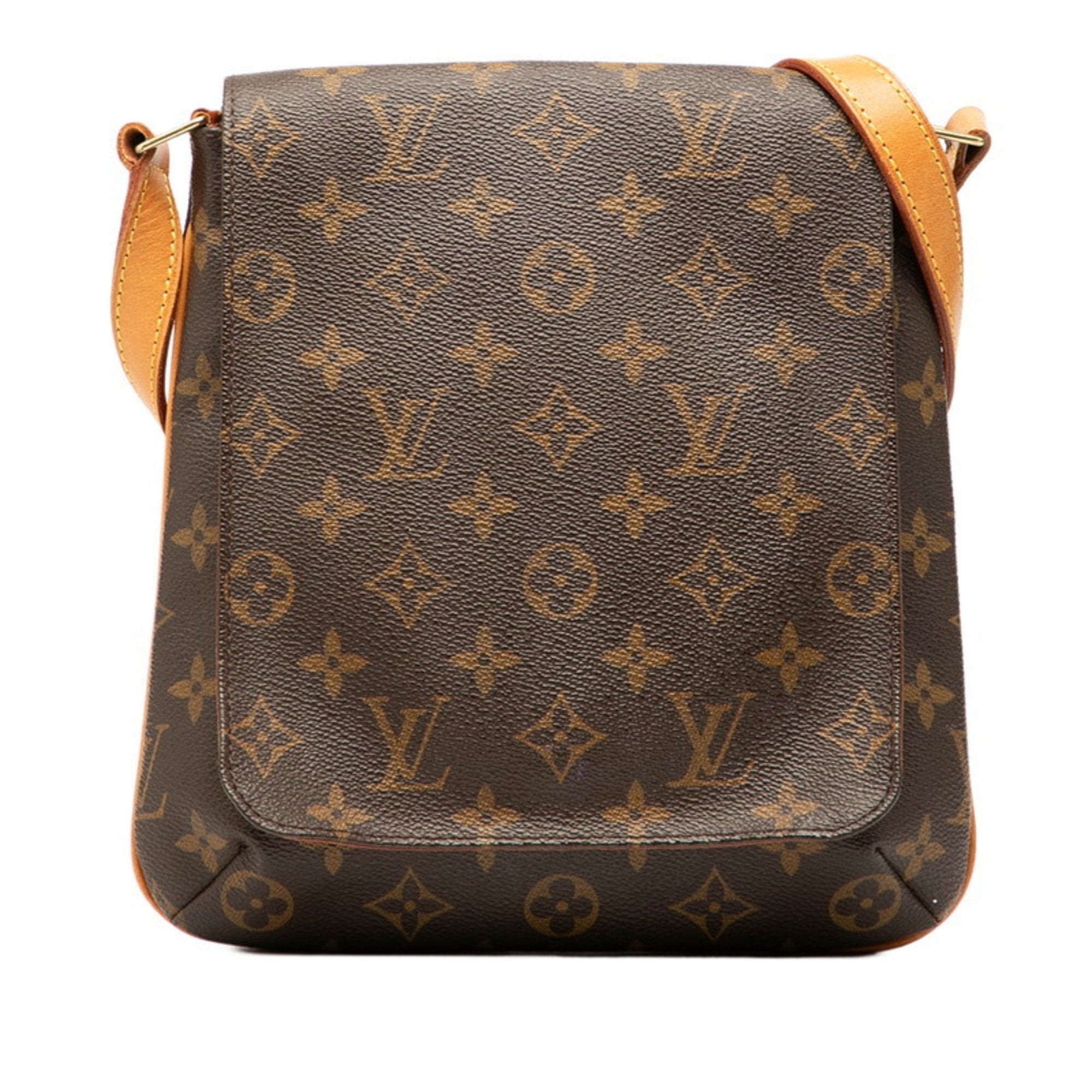 Louis Vuitton Brown Pvc Leather Handbag Shoulder Bag