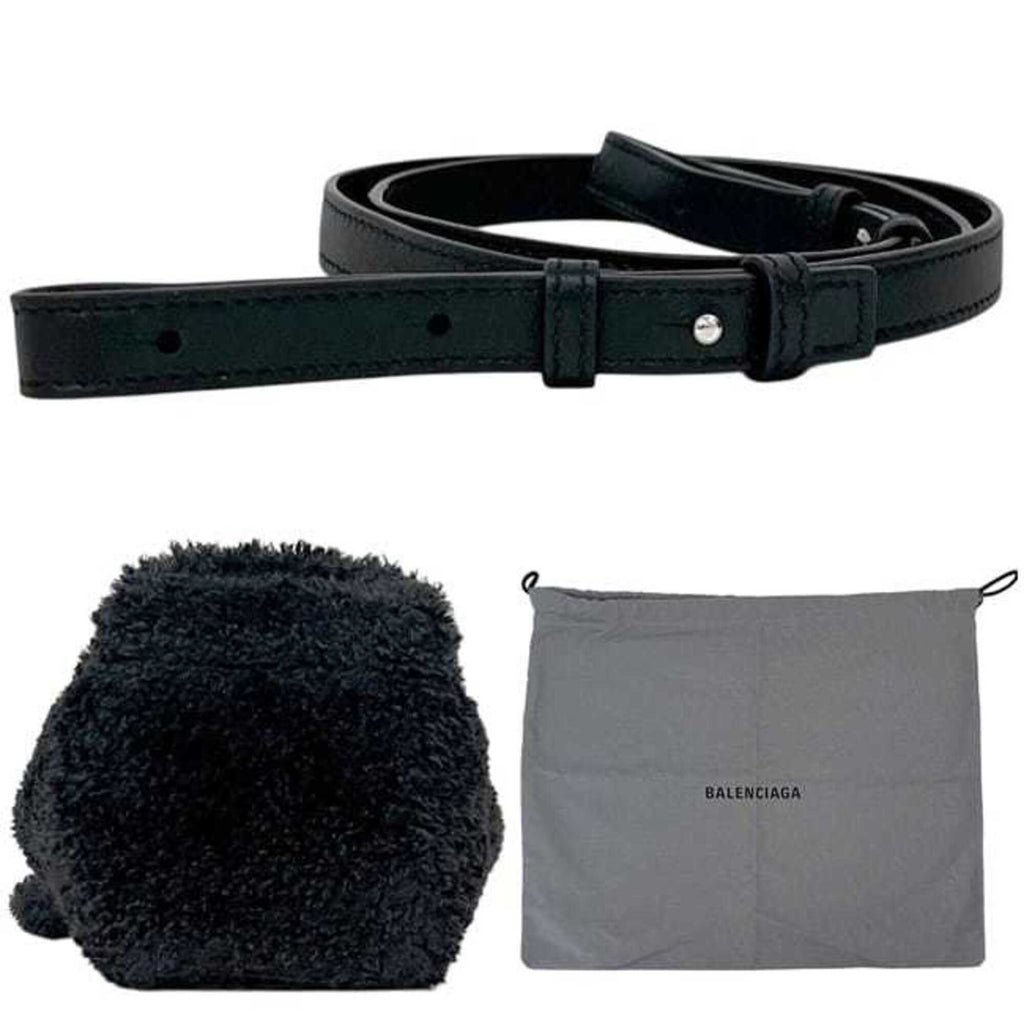 Balenciaga Black Polyester Leather Shoulder