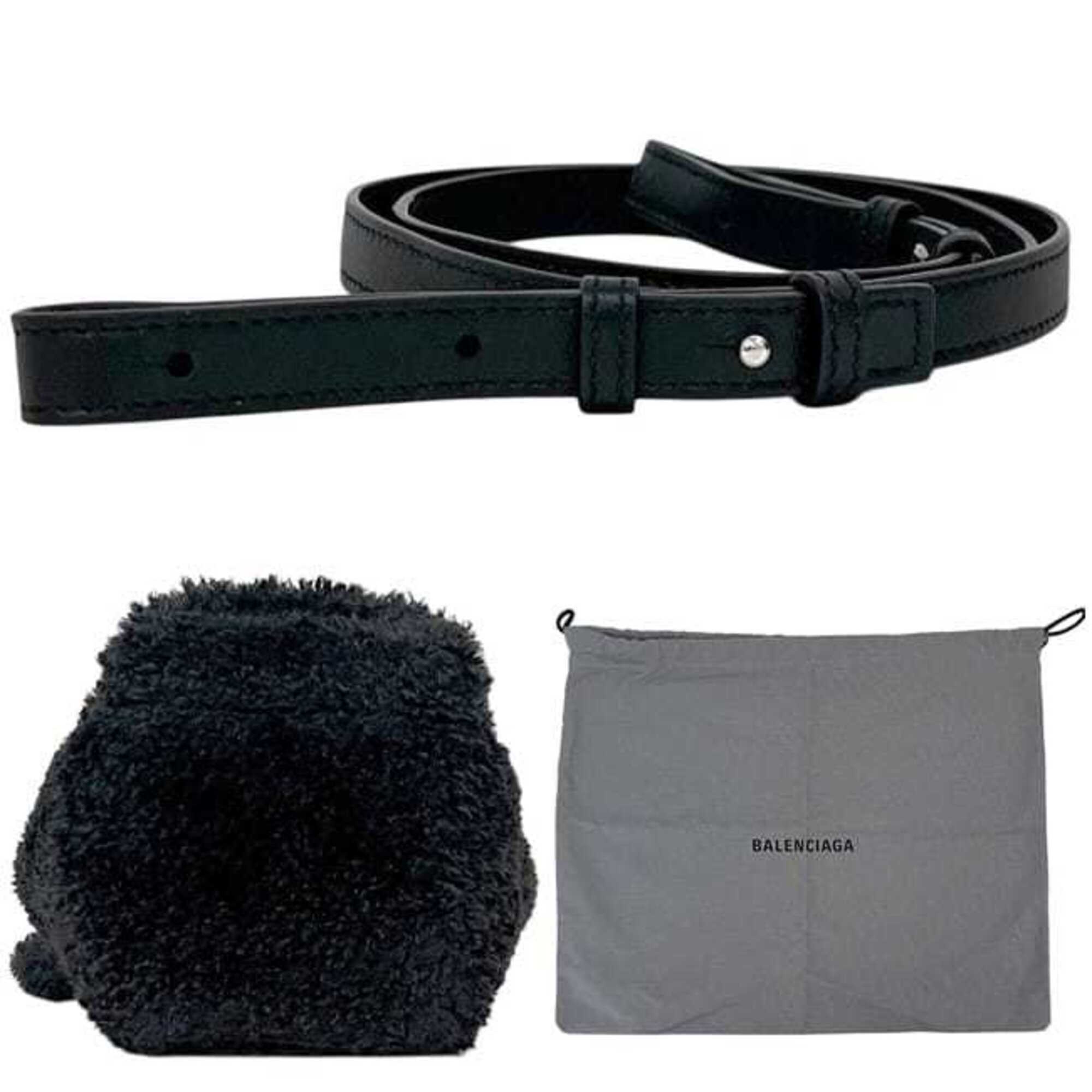 Balenciaga Black Polyester Leather Shoulder