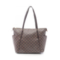 Louis Vuitton Brown Coated Canvas Leather Tote Bag