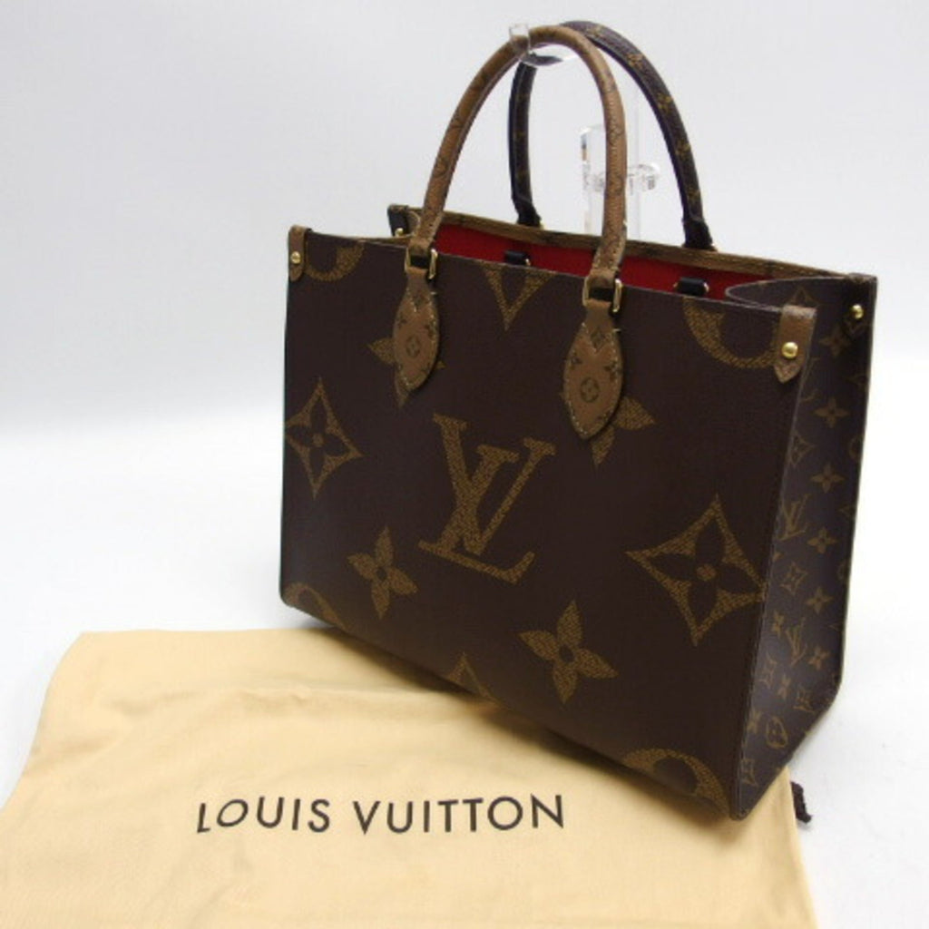 Louis Vuitton Monogram Dark Brown Marron Monogram Monogram Reverse Shoulder Bag Tote Bag