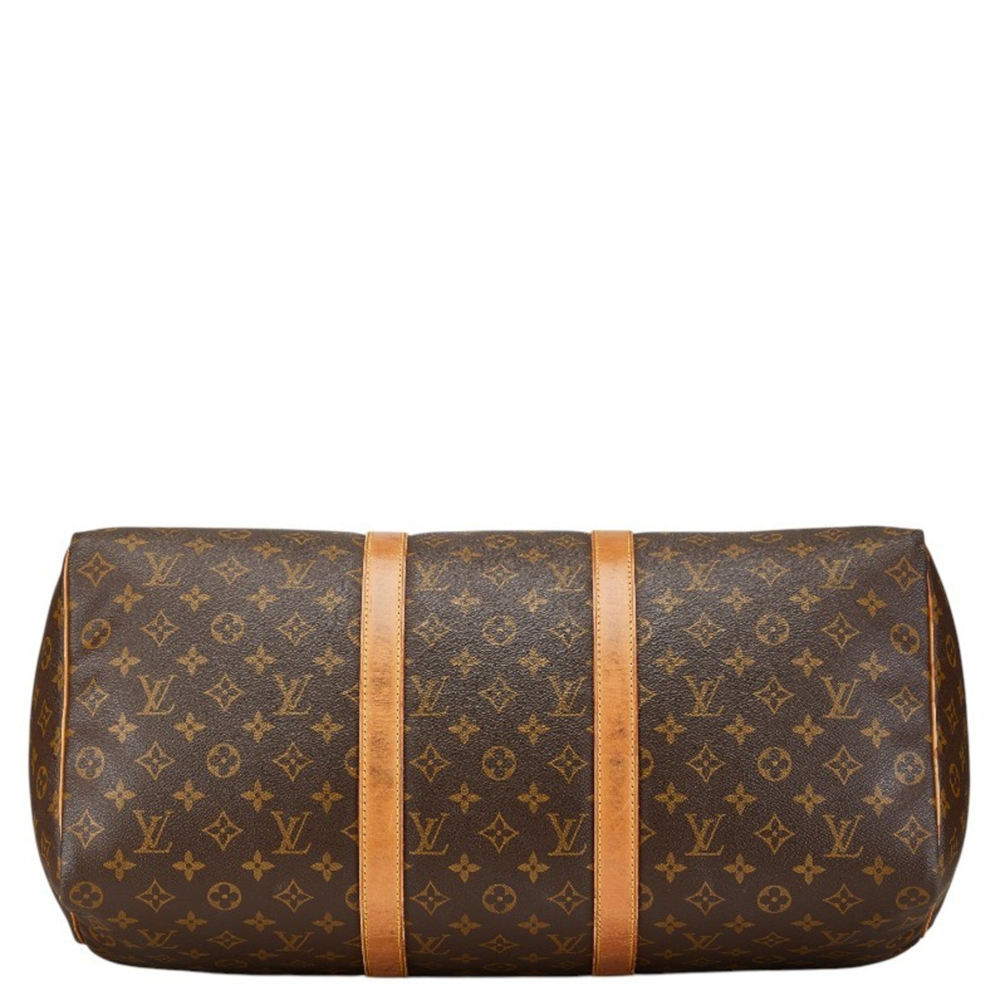 Louis Vuitton Brown Pvc Leather Boston Bag