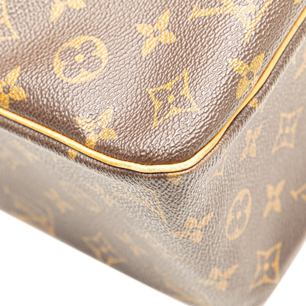 Louis Vuitton Brown Pvc Leather Handbag Shoulder Bag