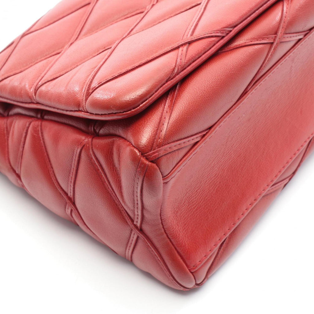 Louis Vuitton Red Color Leather Handbag Shoulder Bag
