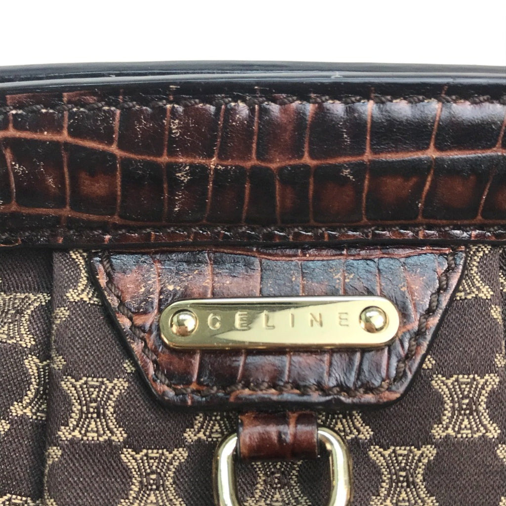 Celine Brown Leather Shoulder Bag