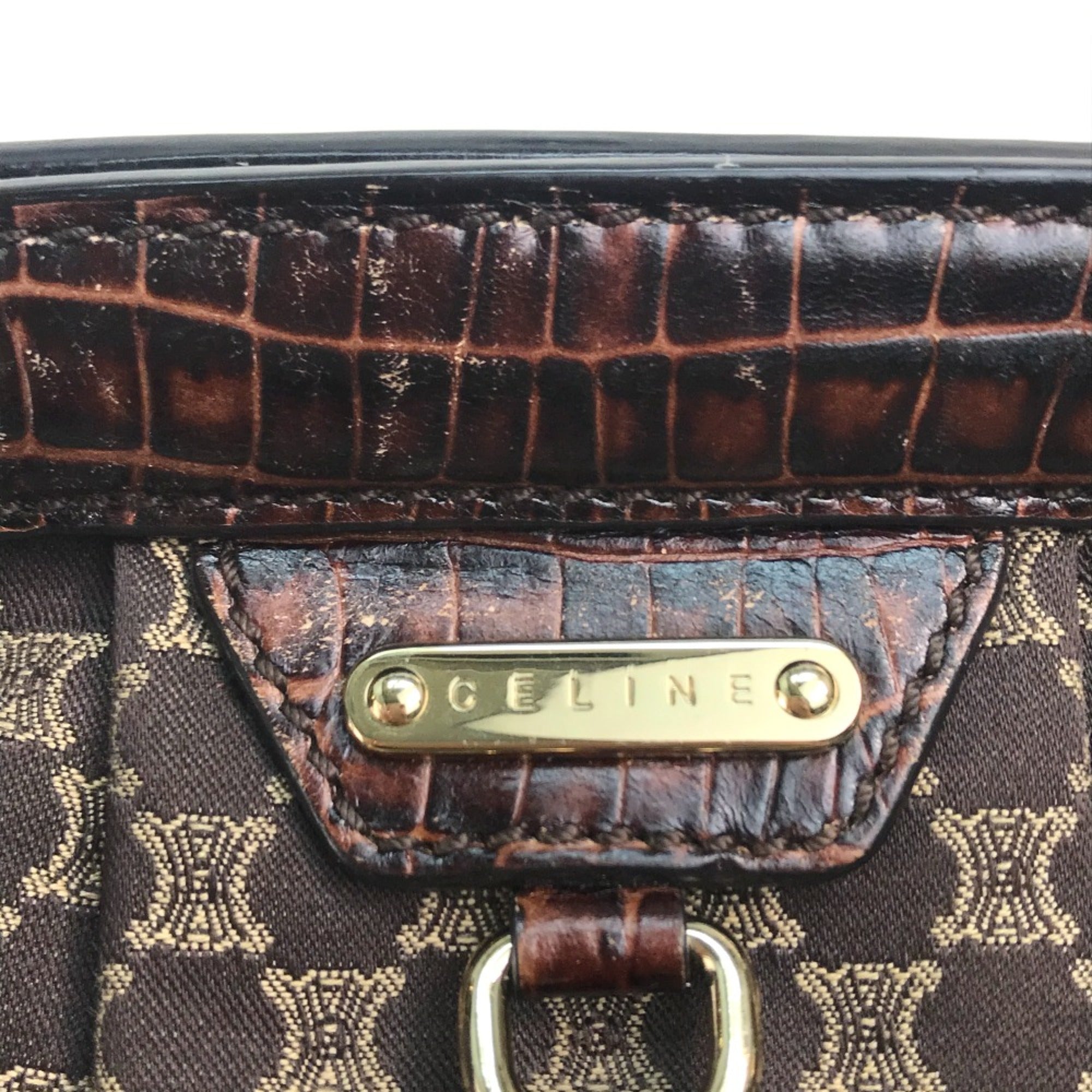 Celine Brown Leather Shoulder Bag