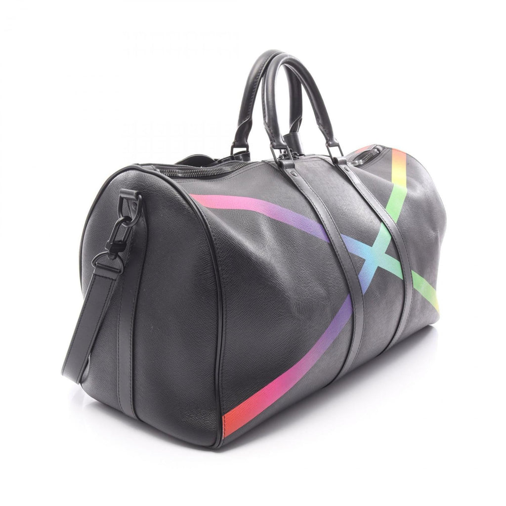 Louis Vuitton Black Multi-Color Noir Leather Boston Bag