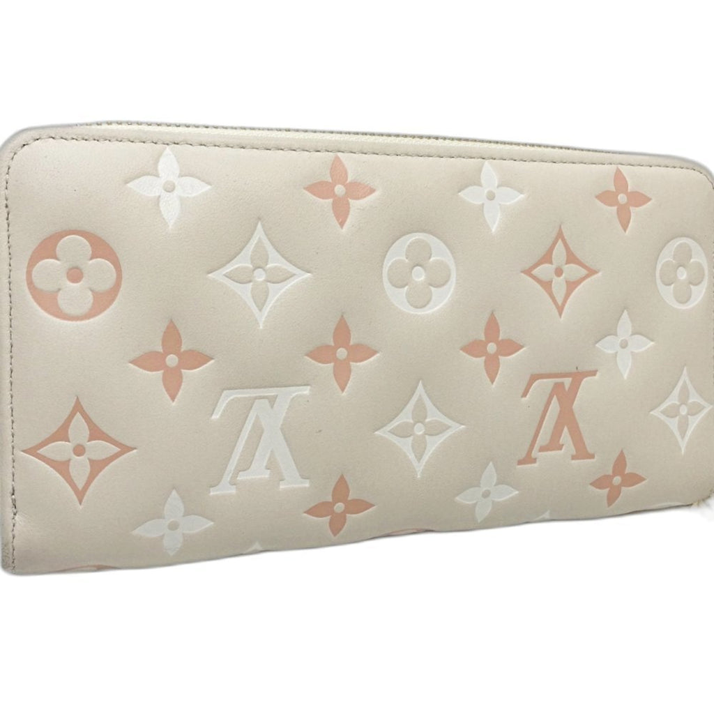 Louis Vuitton Cream Leather Long Wallet