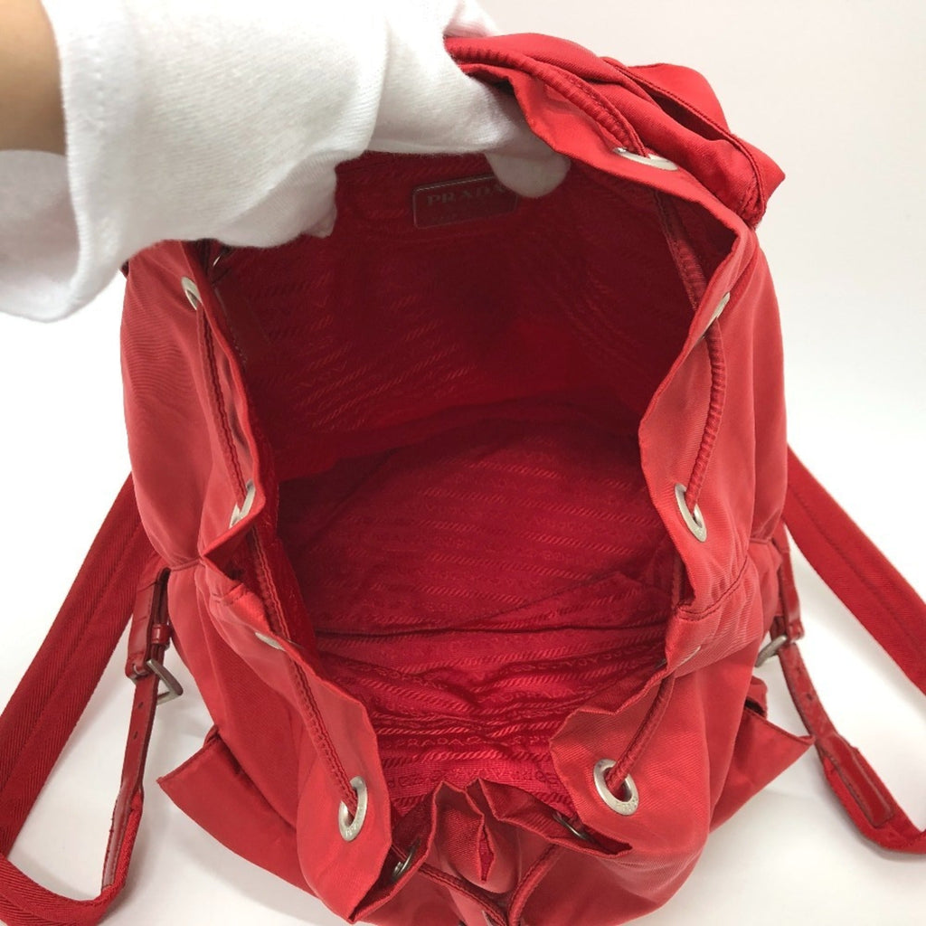 Prada Red Color Nylon Backpack