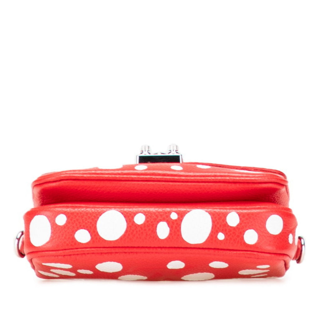 Louis Vuitton Yayoi Kusama Red Color White Leather Handbag Shoulder Bag