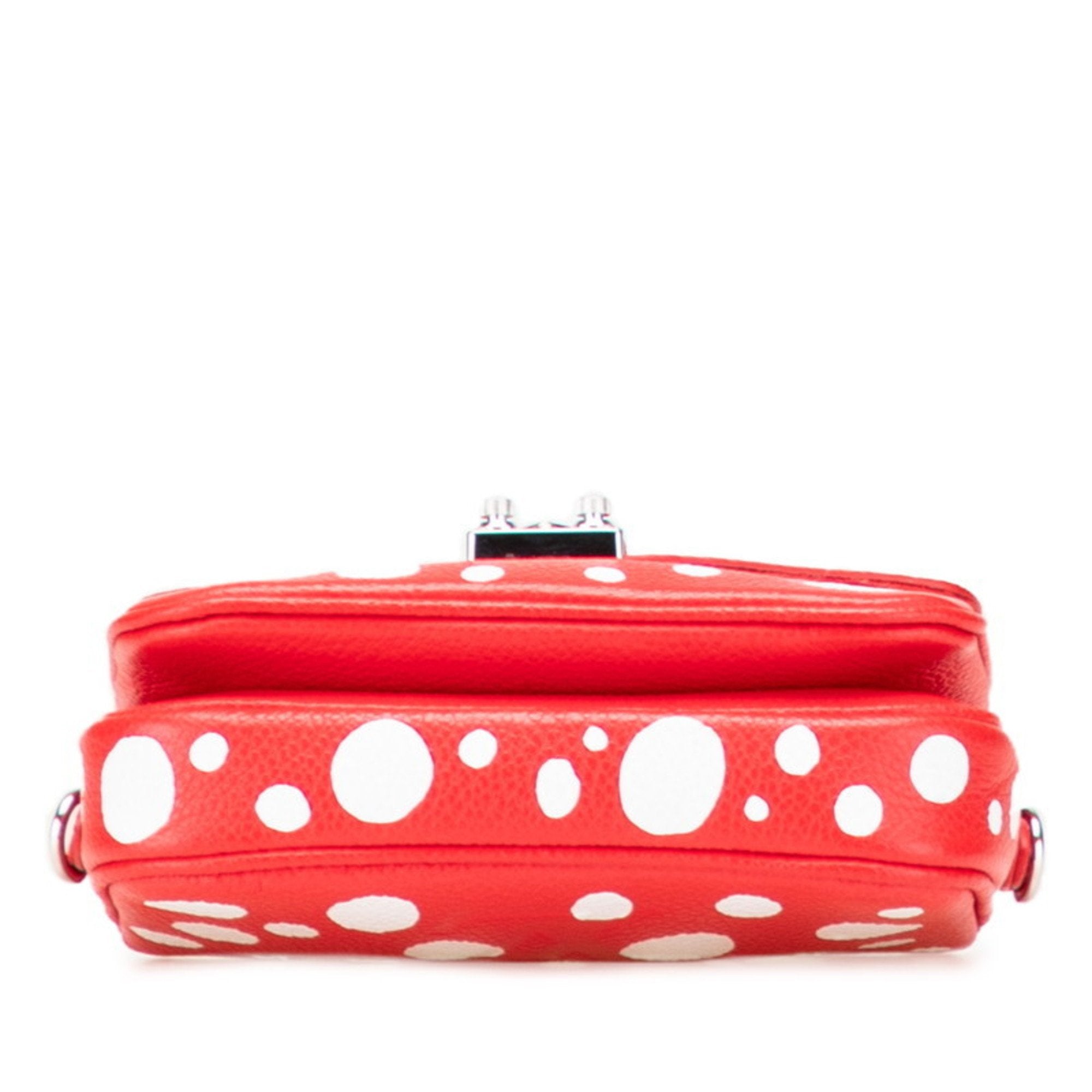 Louis Vuitton Yayoi Kusama Red Color White Leather Handbag Shoulder Bag