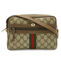 Gucci Beige Beige Brown Brown Green Red Color Gg Plus Pochette Shoulder Bag (Pre-Owned)