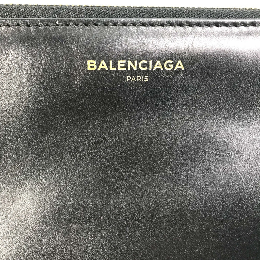 Balenciaga Black Leather Clutch