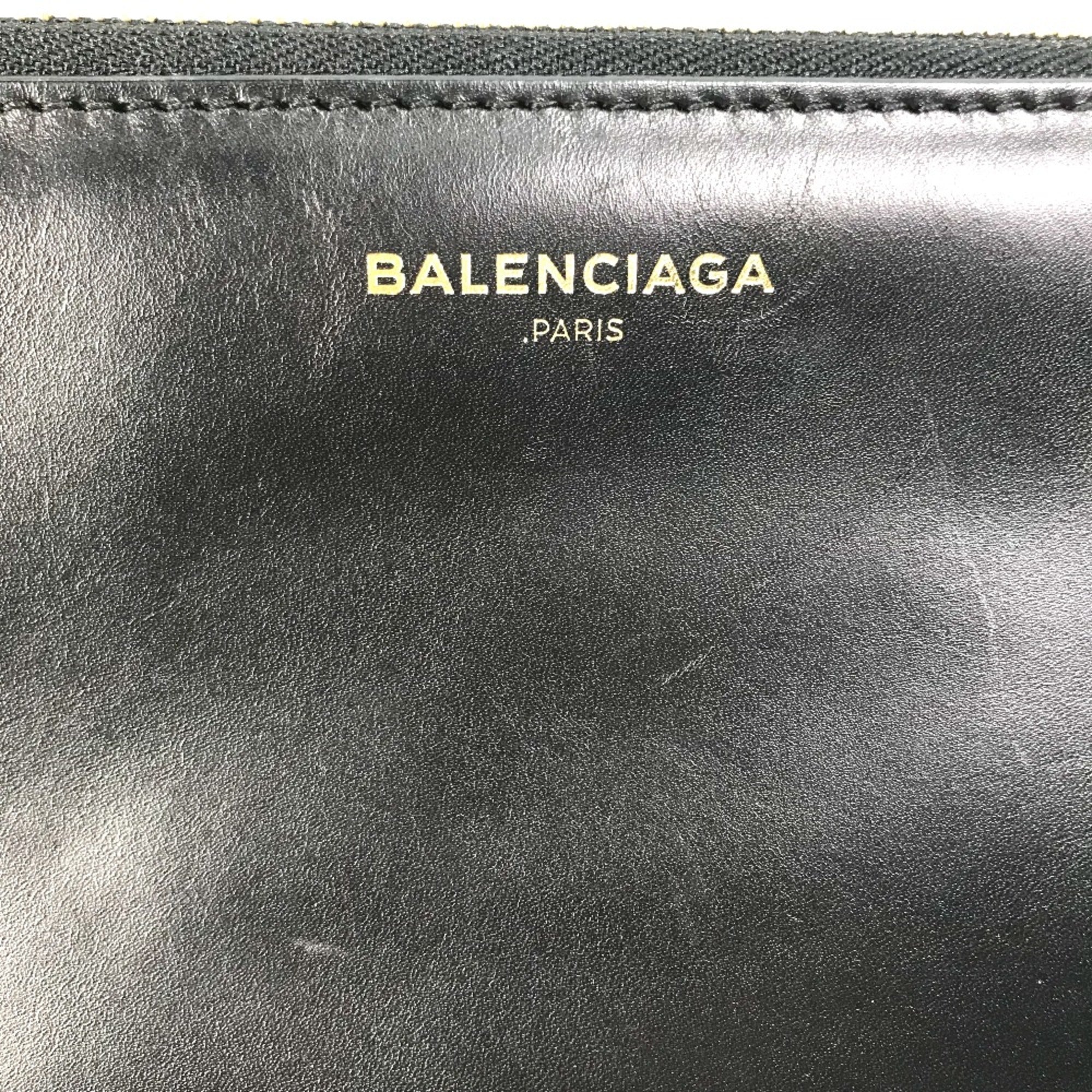 Balenciaga Black Leather Clutch