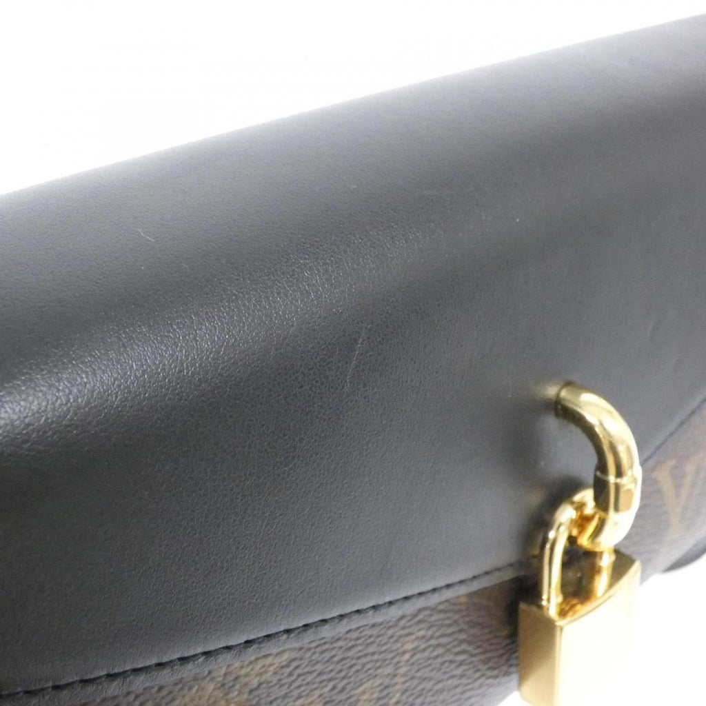 Louis Vuitton Black Marron Coated Canvas Leather Shoulder Bag