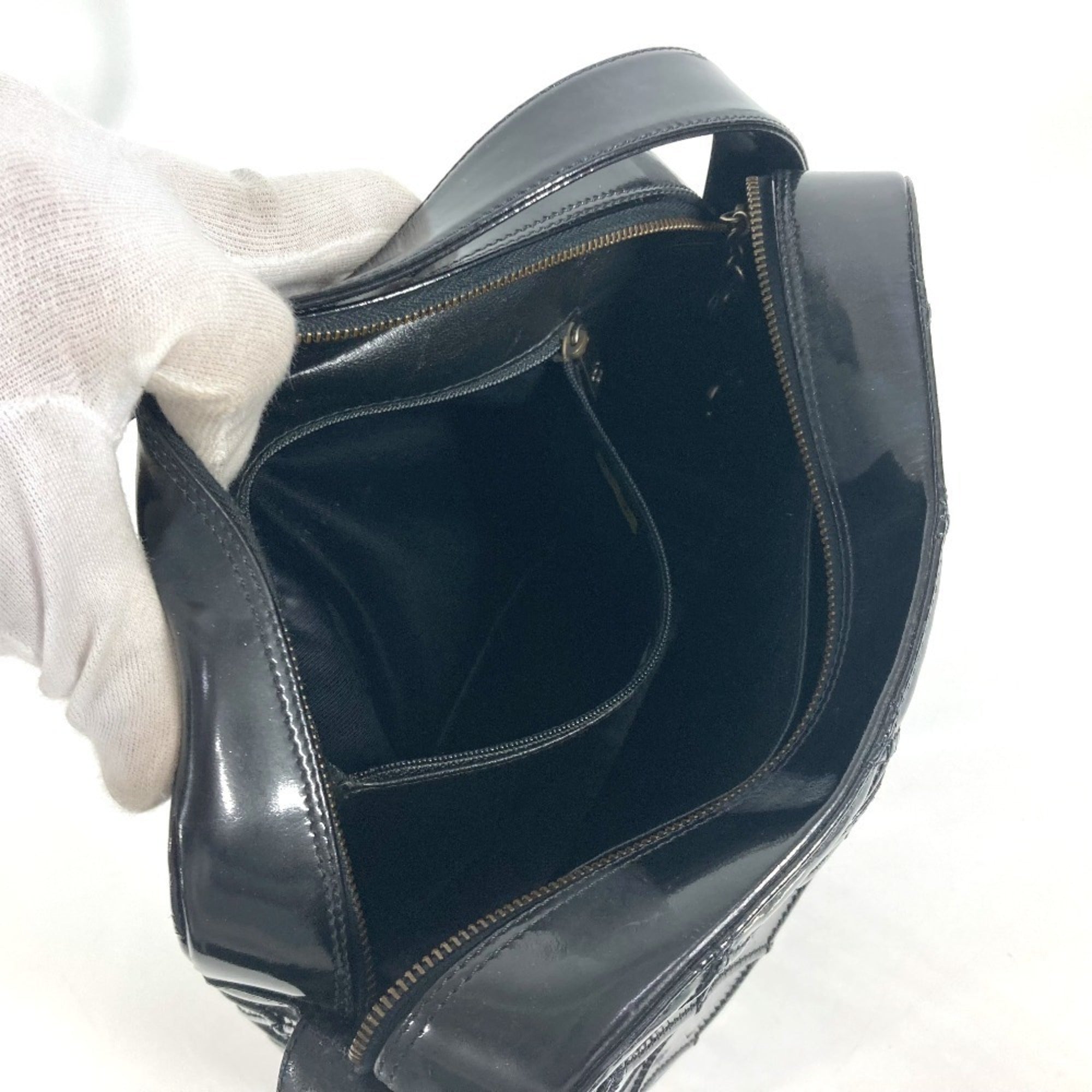 Chanel Black Patent Leather Handbag Shoulder Bag