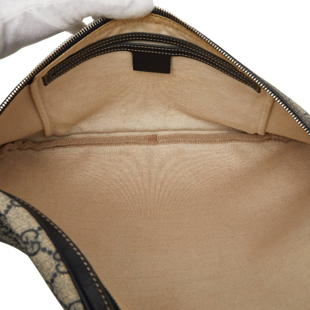 Gucci Beige Navy Pvc Leather Sling Bag (Pre-Owned)