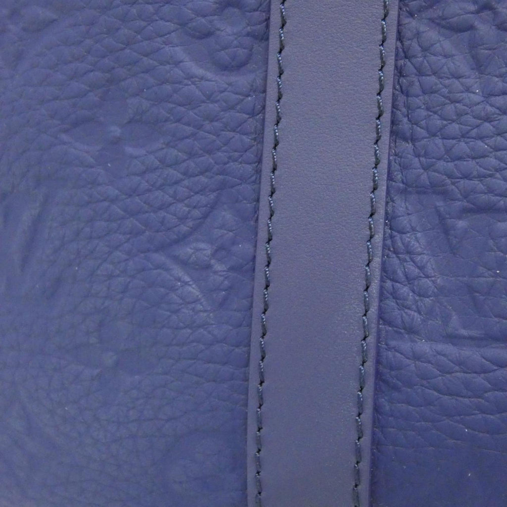 Louis Vuitton Black Blue Leather Backpack