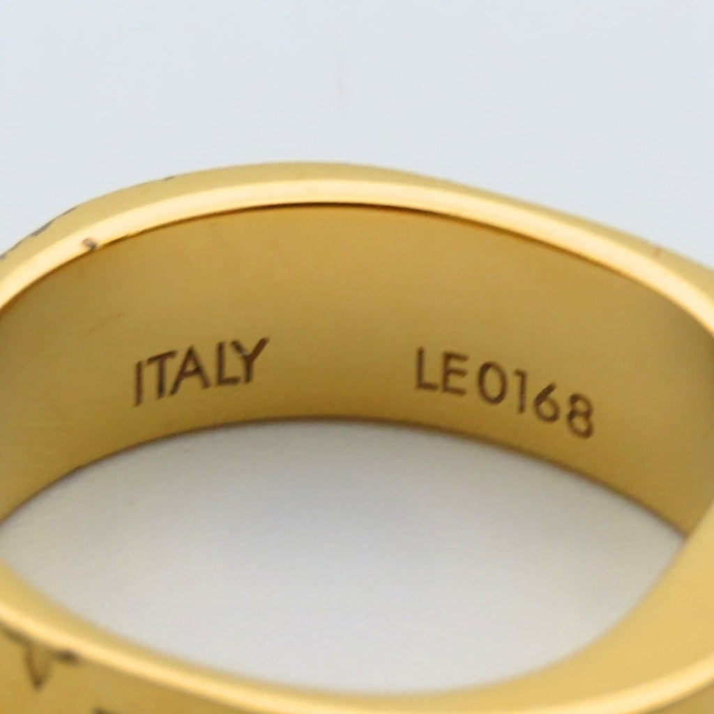 Louis Vuitton Gold Silver Gold Plating Metal Band Ring