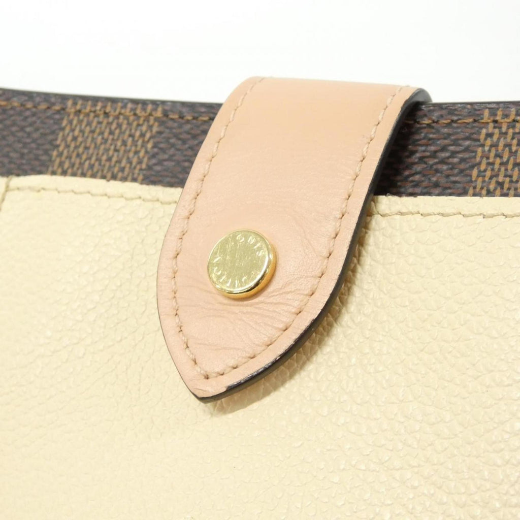 Louis Vuitton Brown Cream Coated Canvas Wallet
