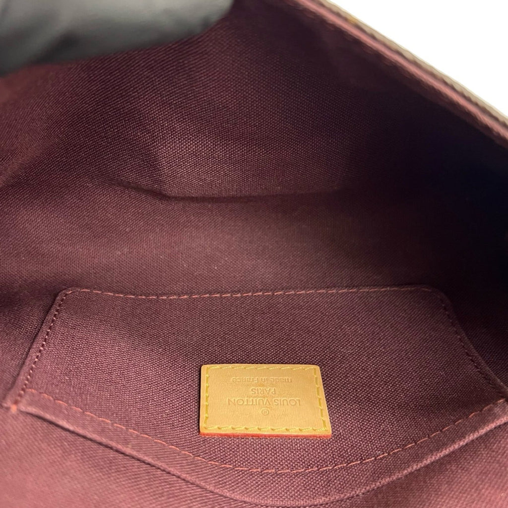 Louis Vuitton Brown Leather Pvc Handbag Shoulder Bag