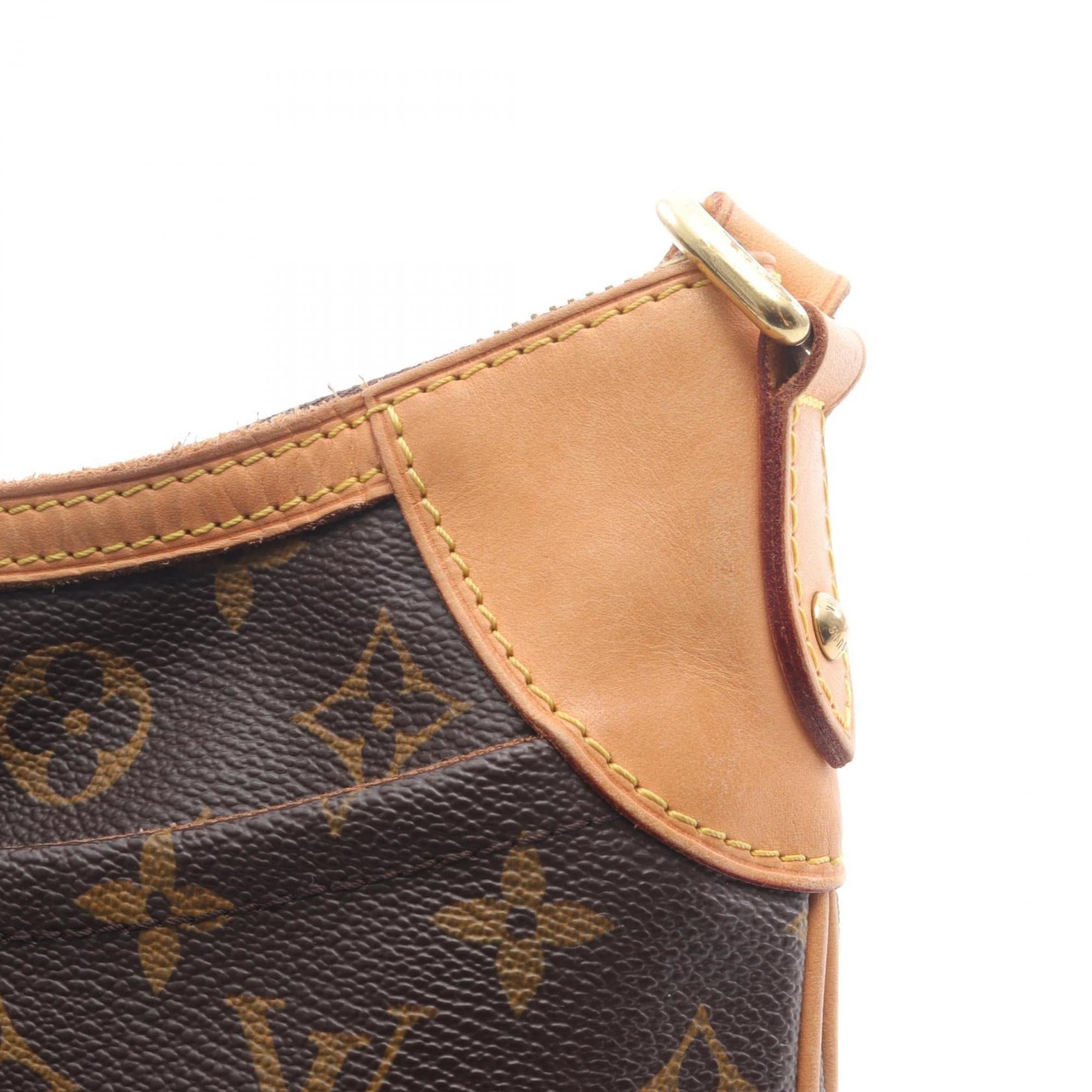 Louis Vuitton Brown Coated Canvas Leather Shoulder Bag