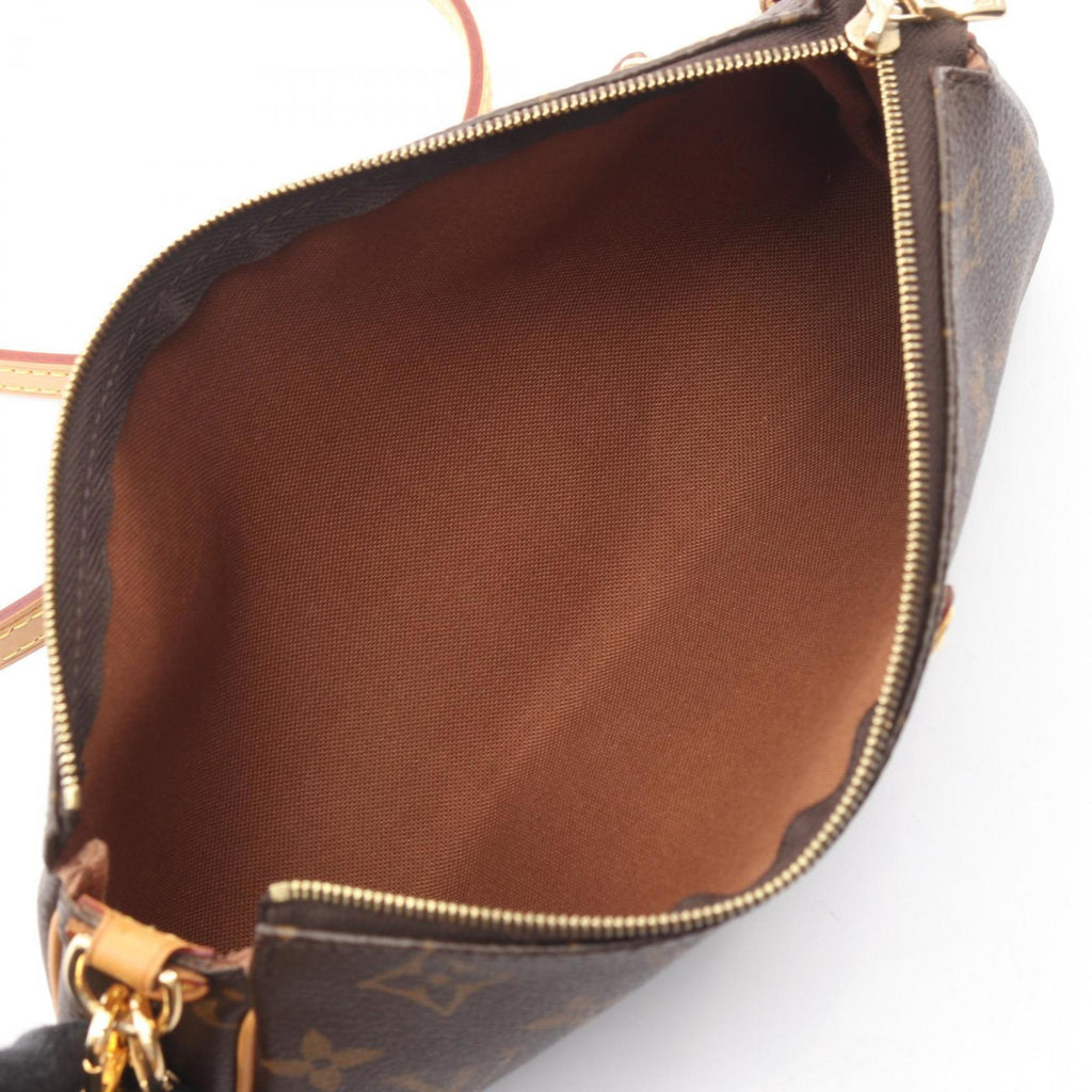 Louis Vuitton Brown Coated Canvas Leather Monogram Handbag Shoulder Bag