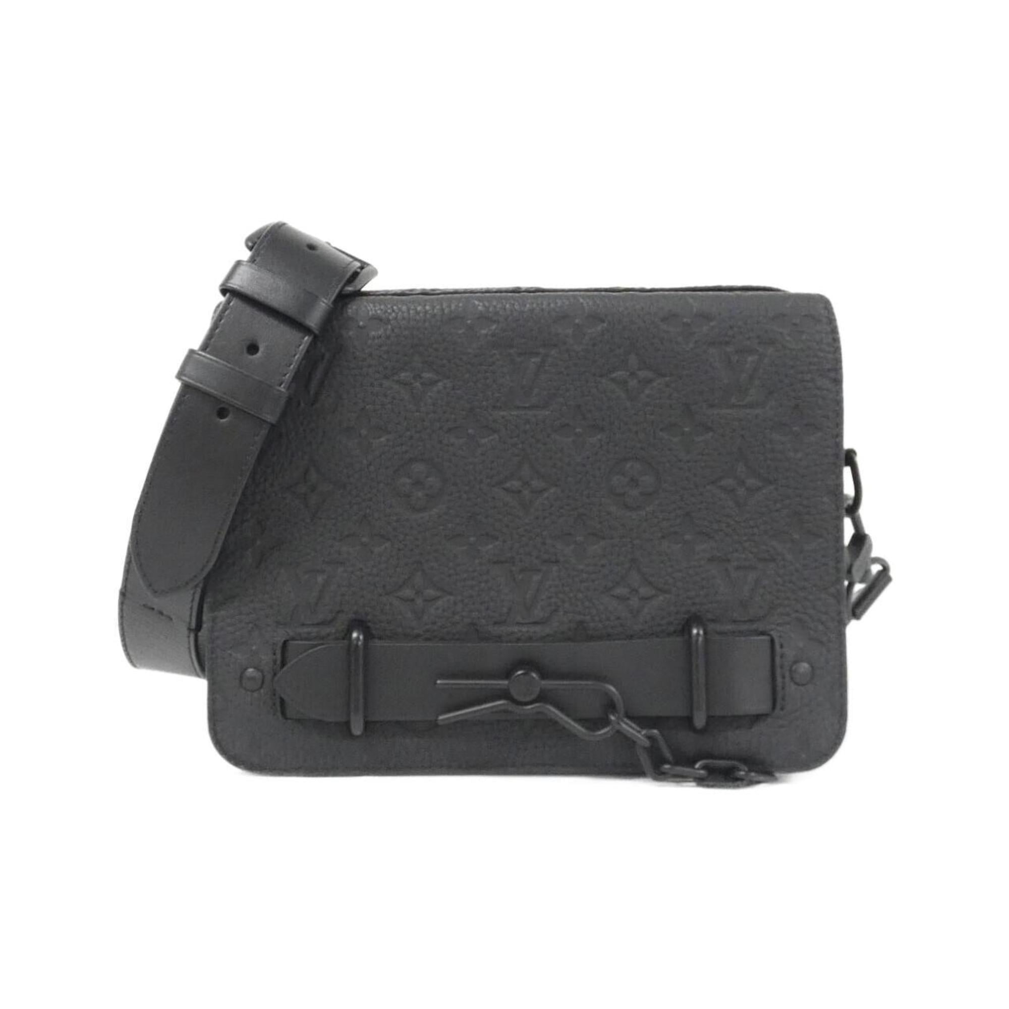 Louis Vuitton Black Leather Shoulder Bag
