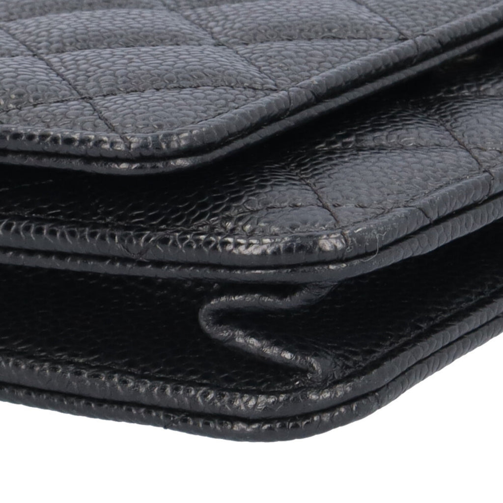 Chanel Black Grained Calfskin Shoulder Bag