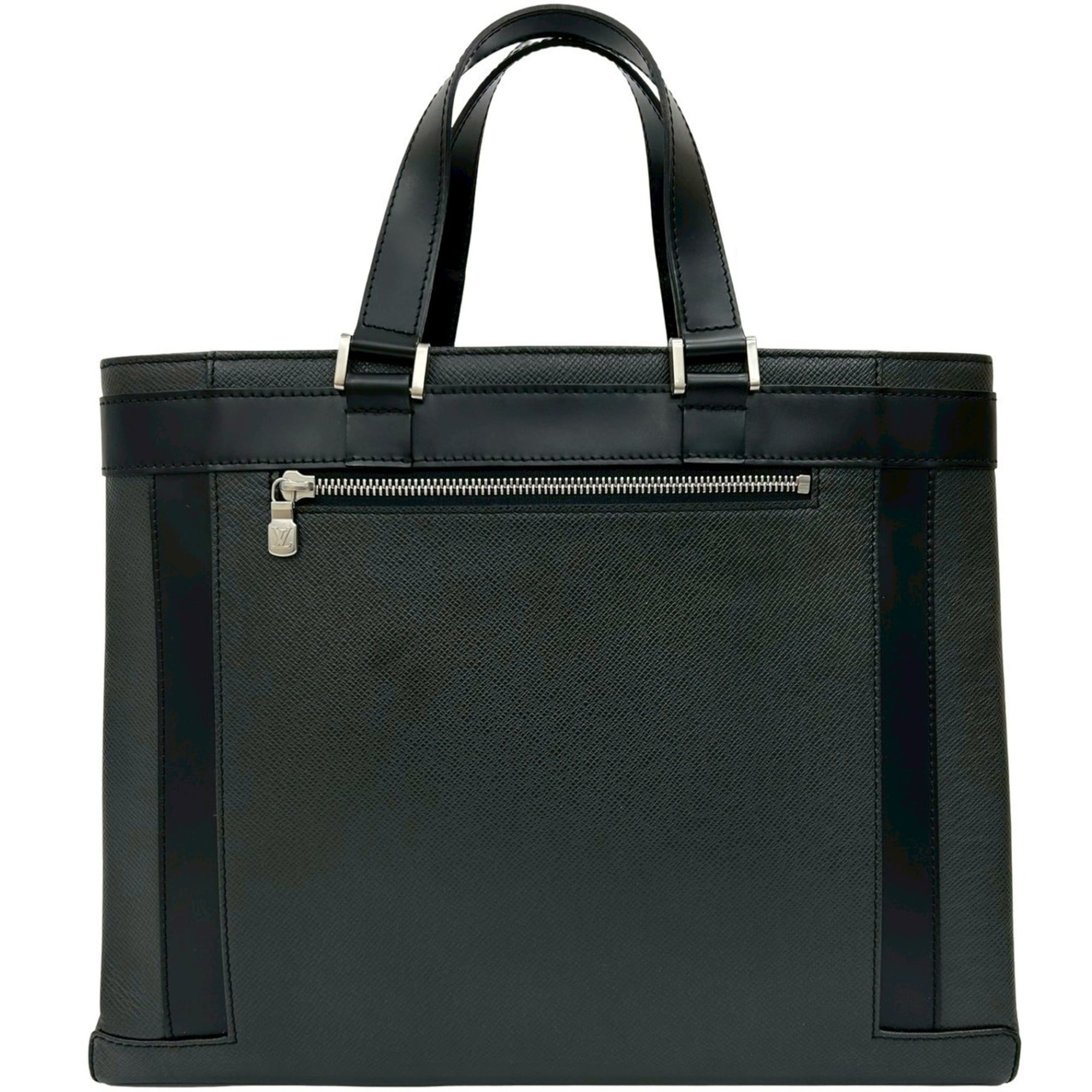 Louis Vuitton Black Leather Tote Bag