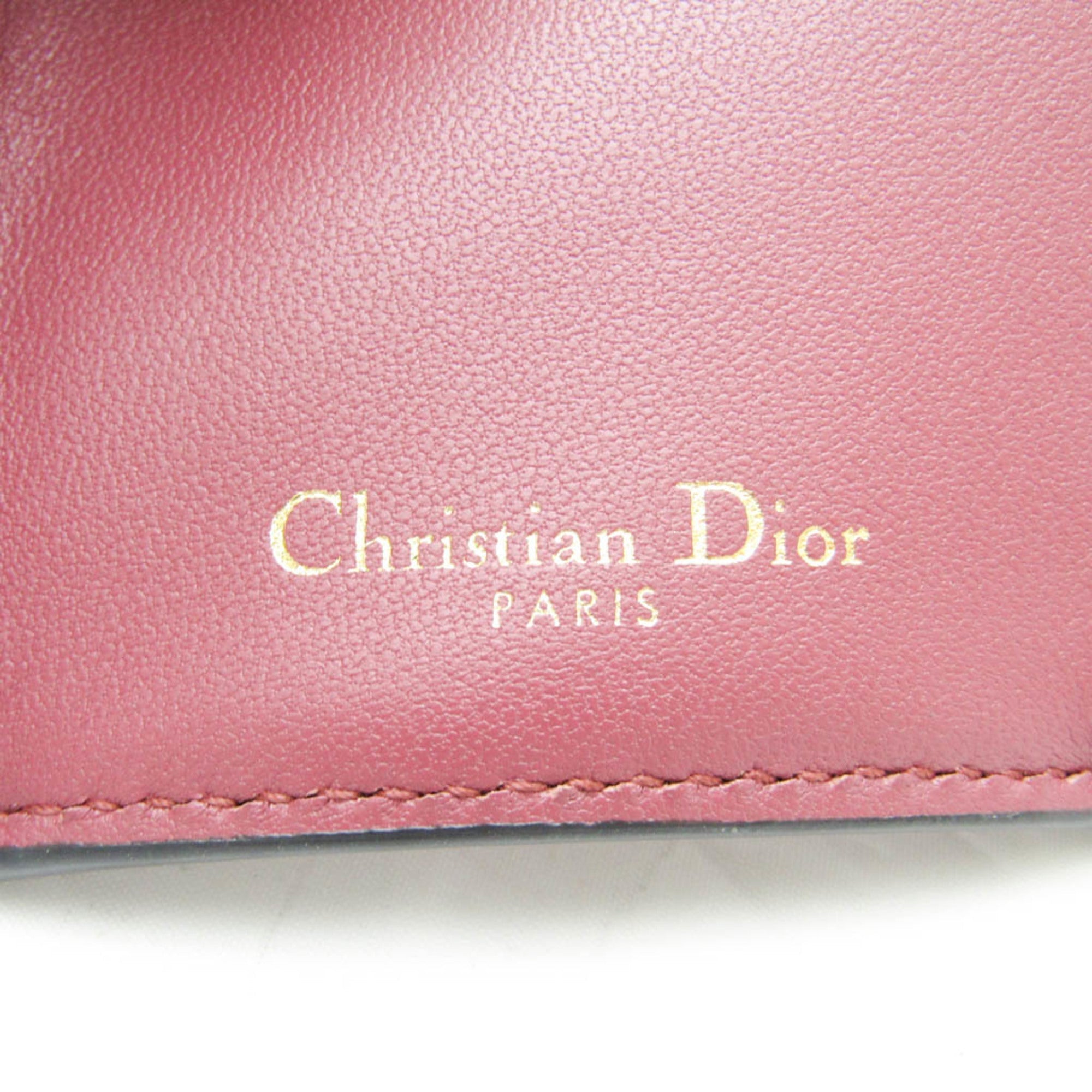 Christian Dior Dusty Pink Leather Wallet (Tri-Fold) (Pre-Owned)