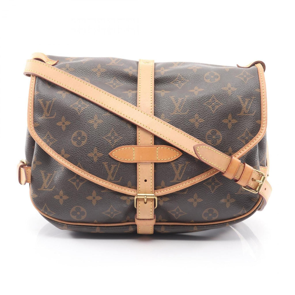 Louis Vuitton Brown Monogram Coated Canvas Leather Handbag Shoulder Bag