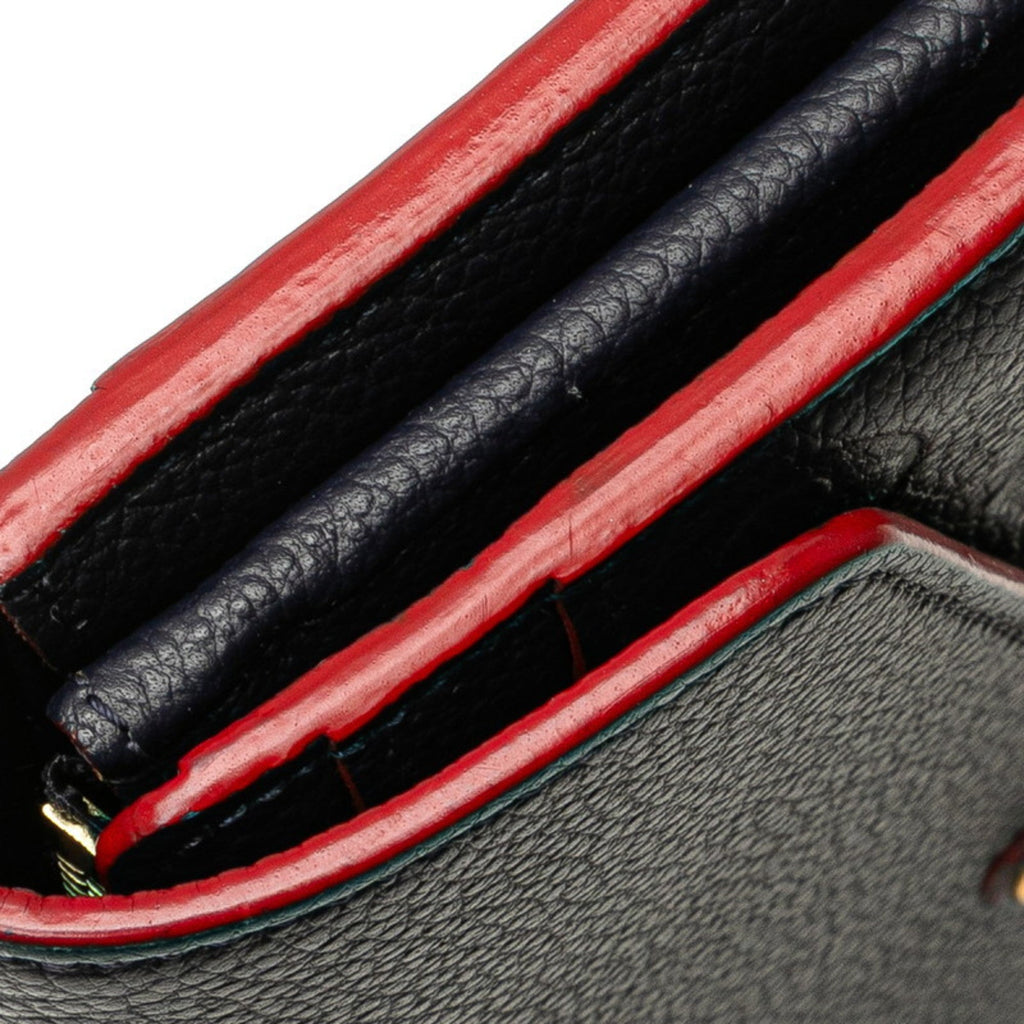 Louis Vuitton Monogram Empreinte Marine Rouge Navy Leather Long Wallet