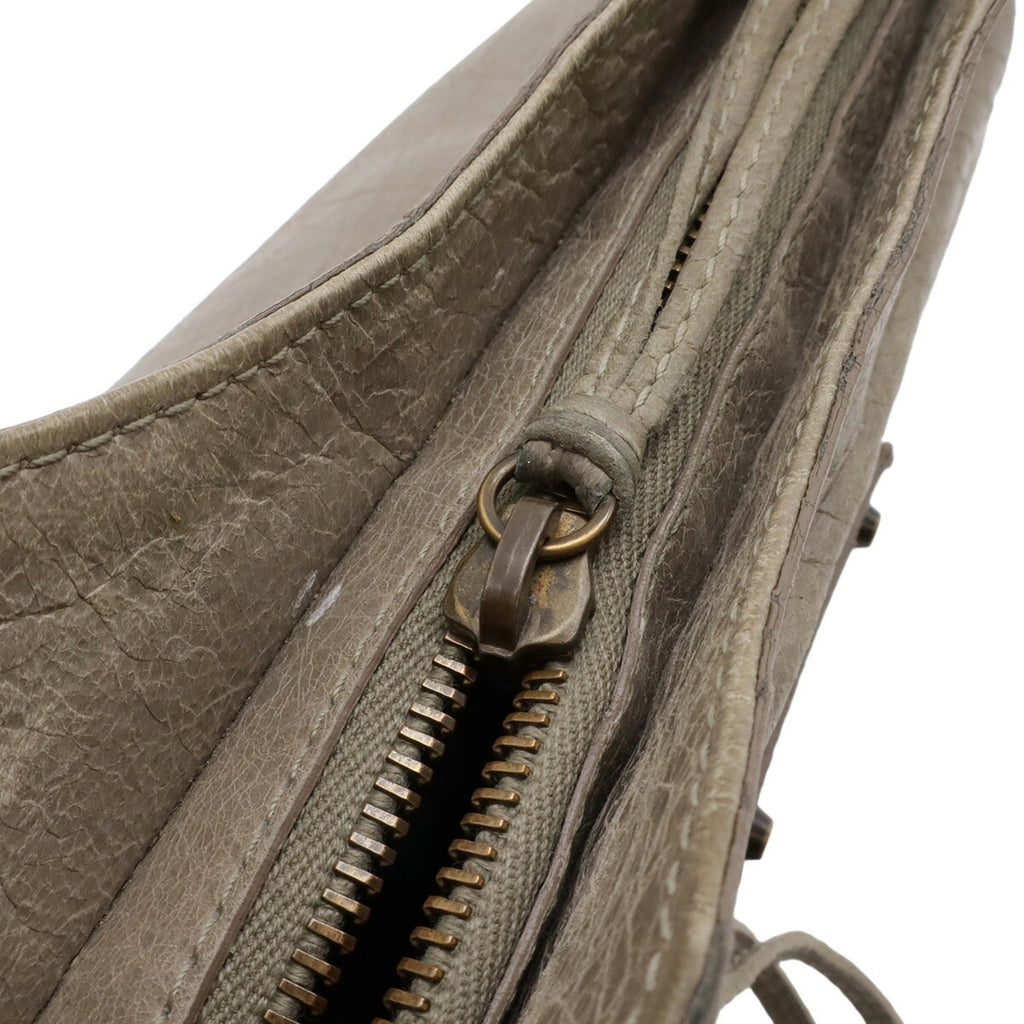 Balenciaga Grayish Leather Clutch Bag Pochette Shoulder