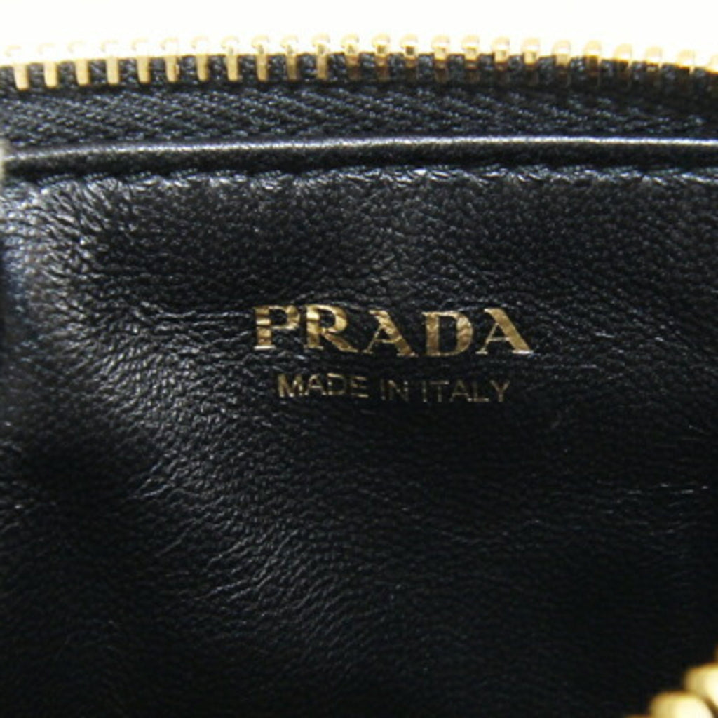 Prada Black Leather Card Wallet
