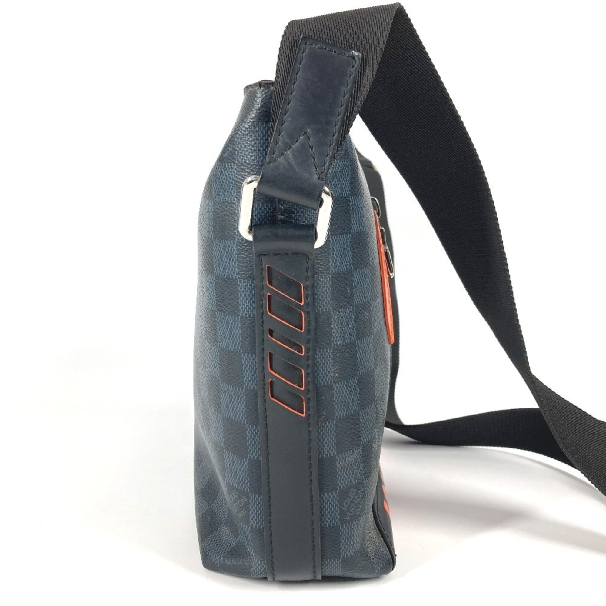 Louis Vuitton Galle Navy Orange Damier Canvas Messenger Bag Shoulder Bag