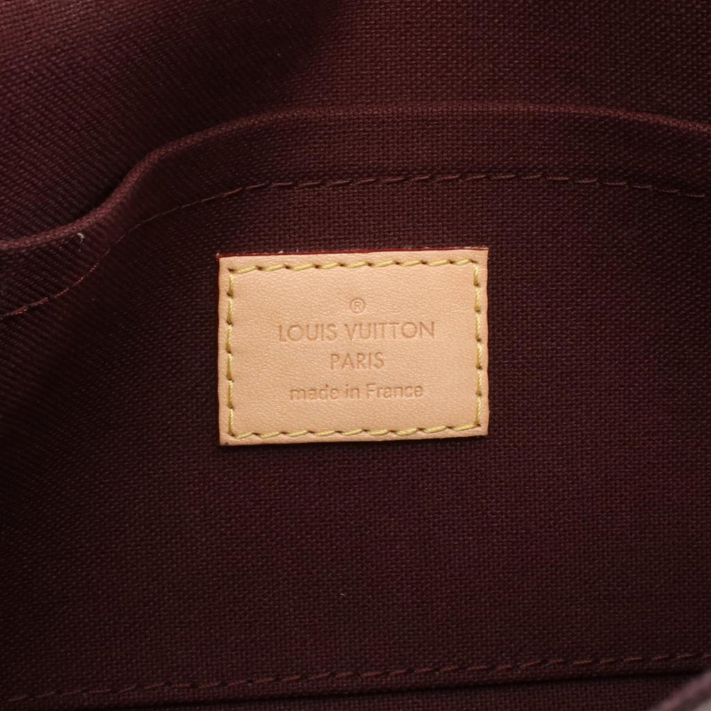 Louis Vuitton Brown Pvc Coated Canvas Leather Handbag
