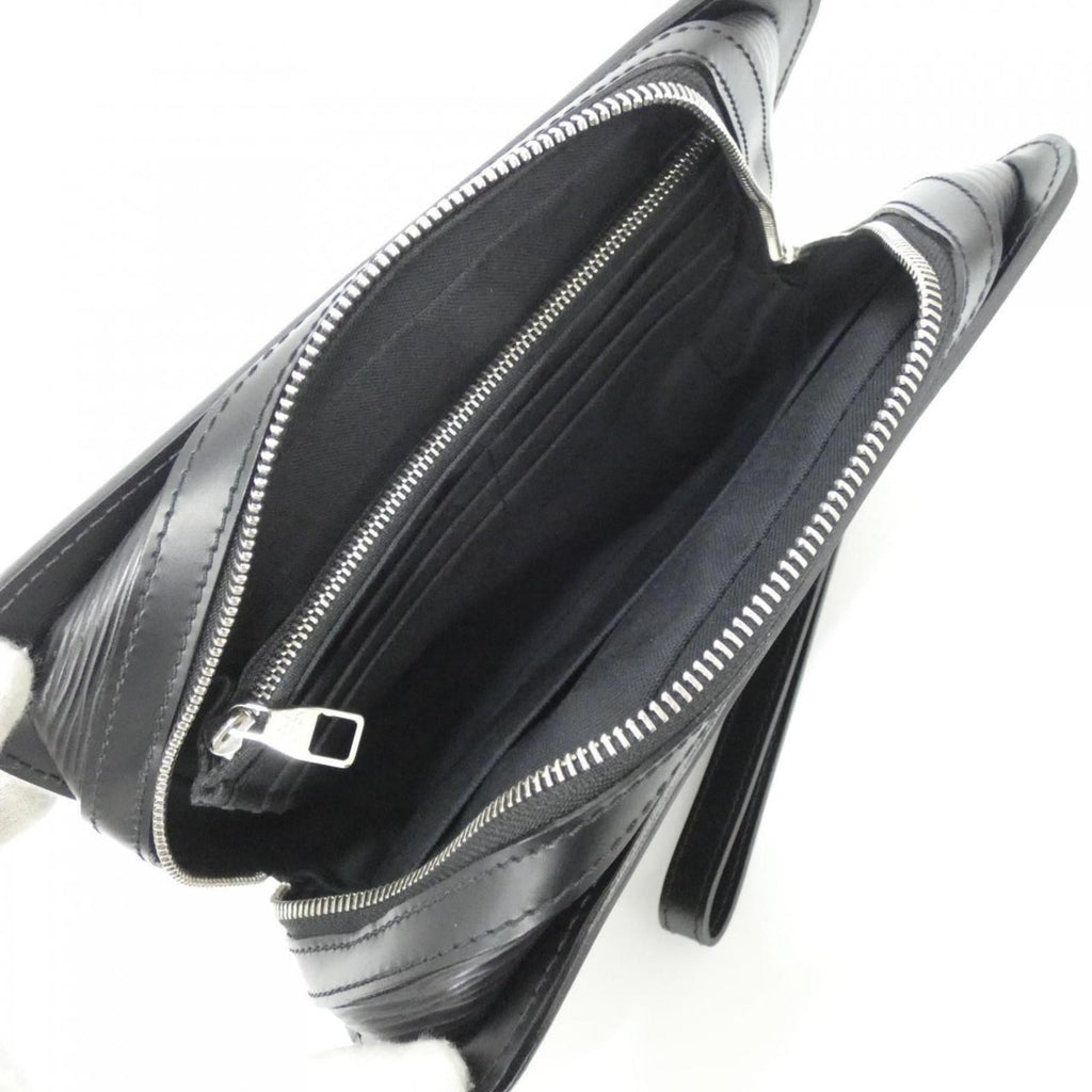 Louis Vuitton Black Leather Clutch Bag