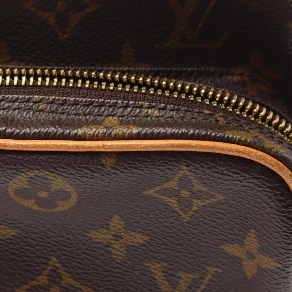 Louis Vuitton Brown Coated Canvas Leather Shoulder Bag