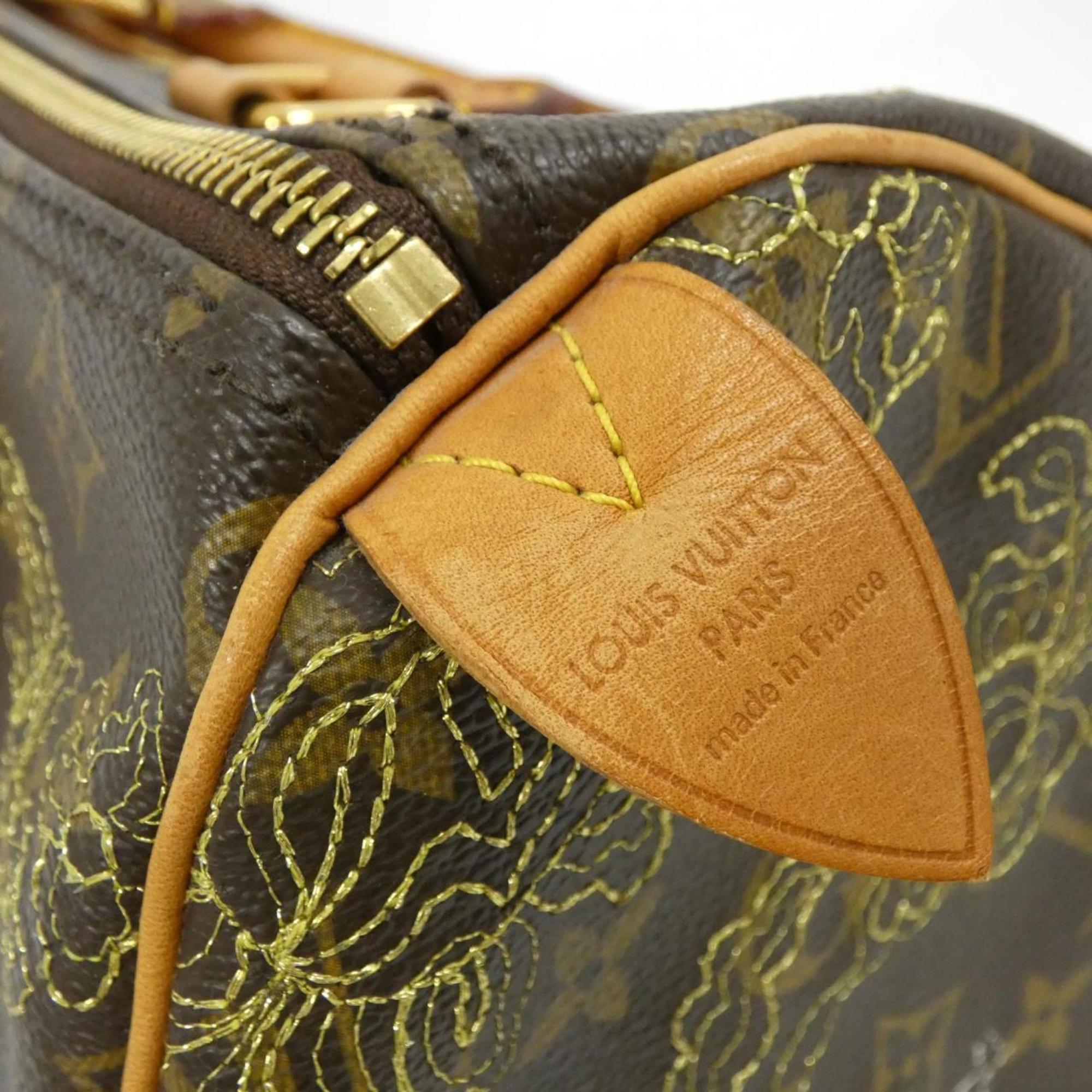 Louis Vuitton Brown Coated Canvas Boston Bag