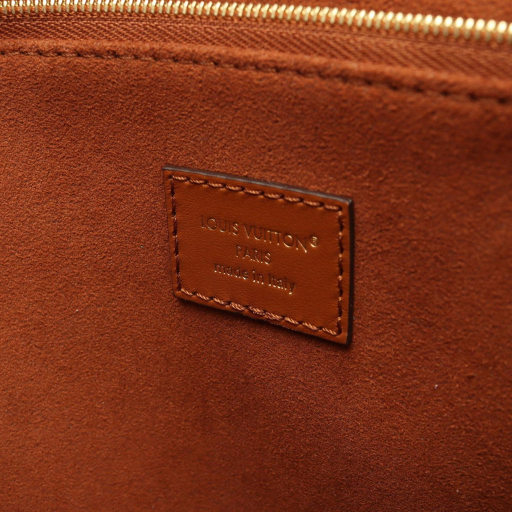 Louis Vuitton Brown Coated Canvas Leather Tote Bag