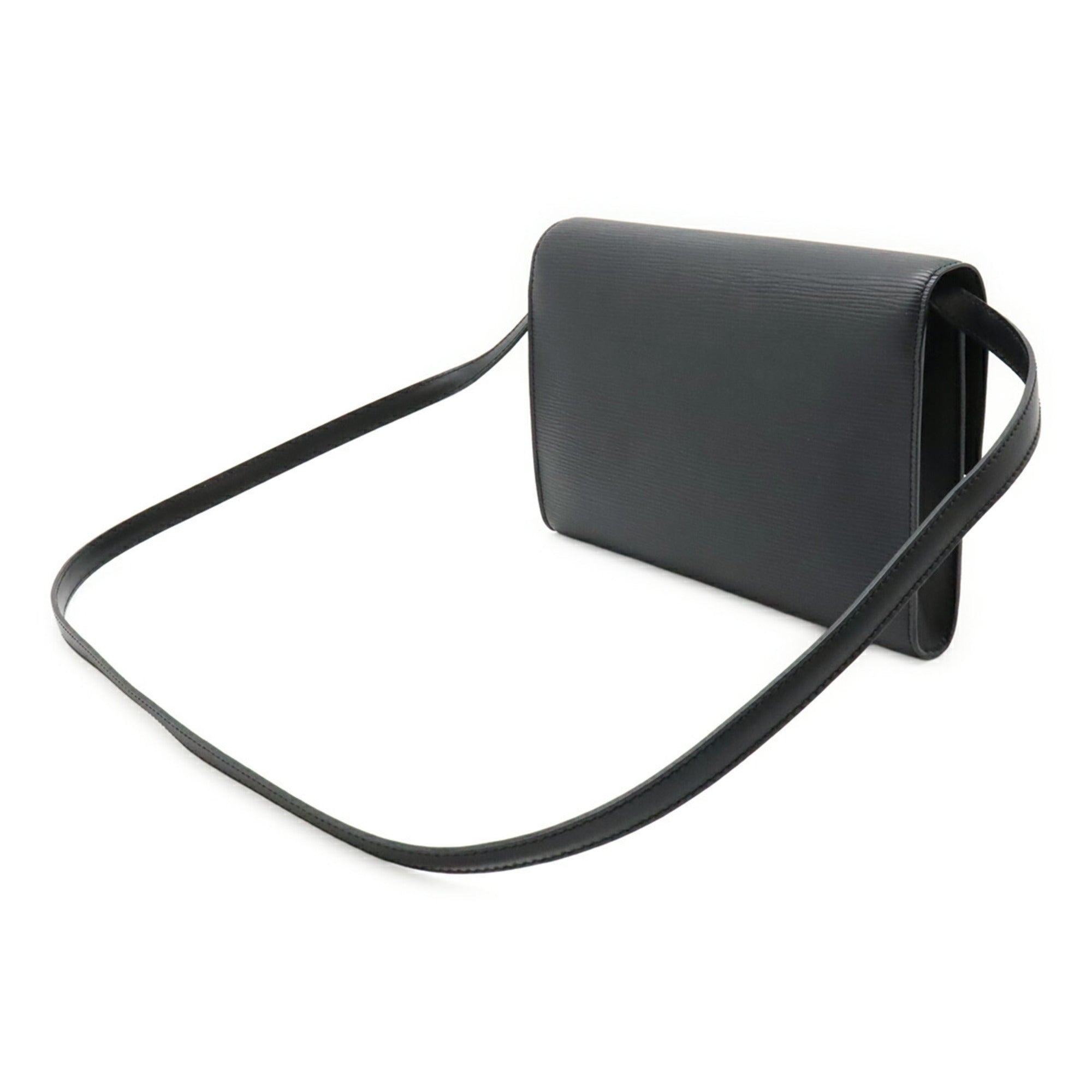 Louis Vuitton Black Noir Epi Leather Clutch Bag Pochette Shoulder Bag