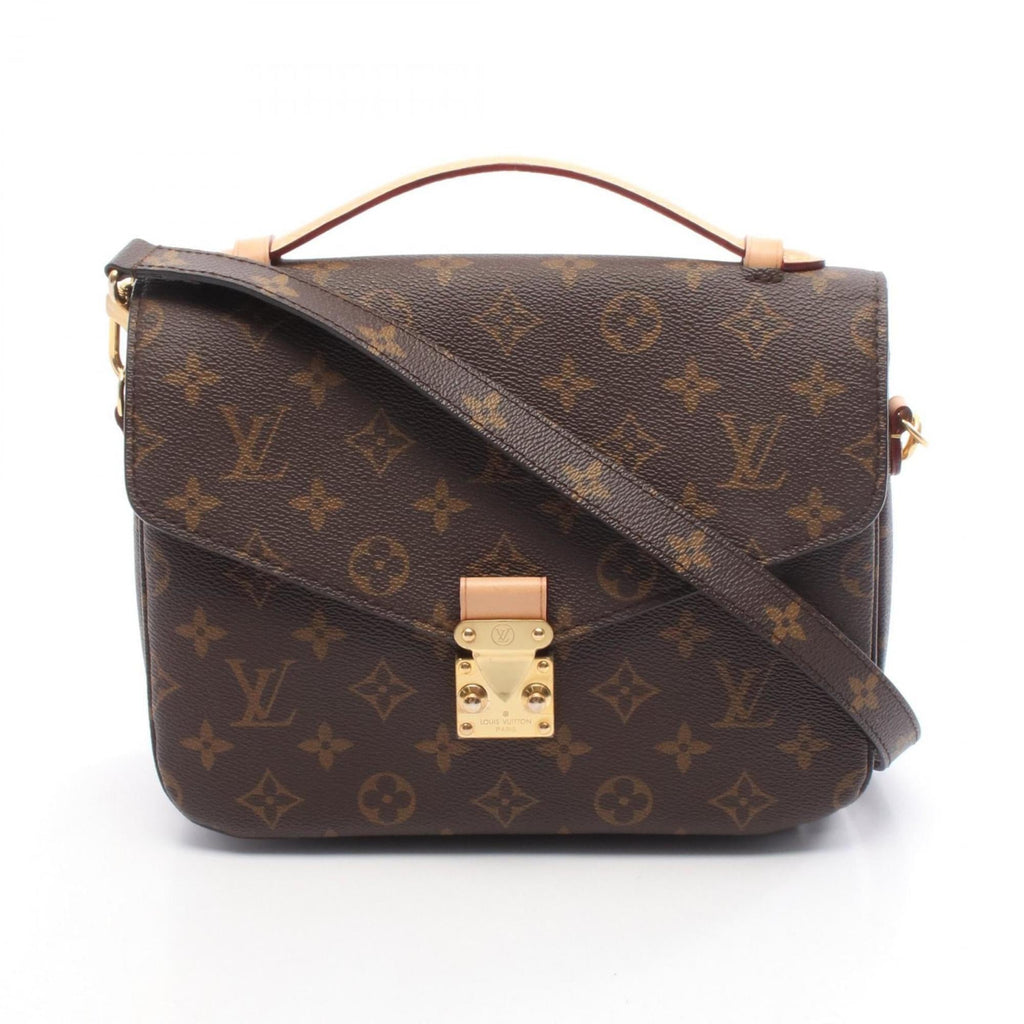 Louis Vuitton Brown Monogram Coated Canvas Leather Handbag Pochette