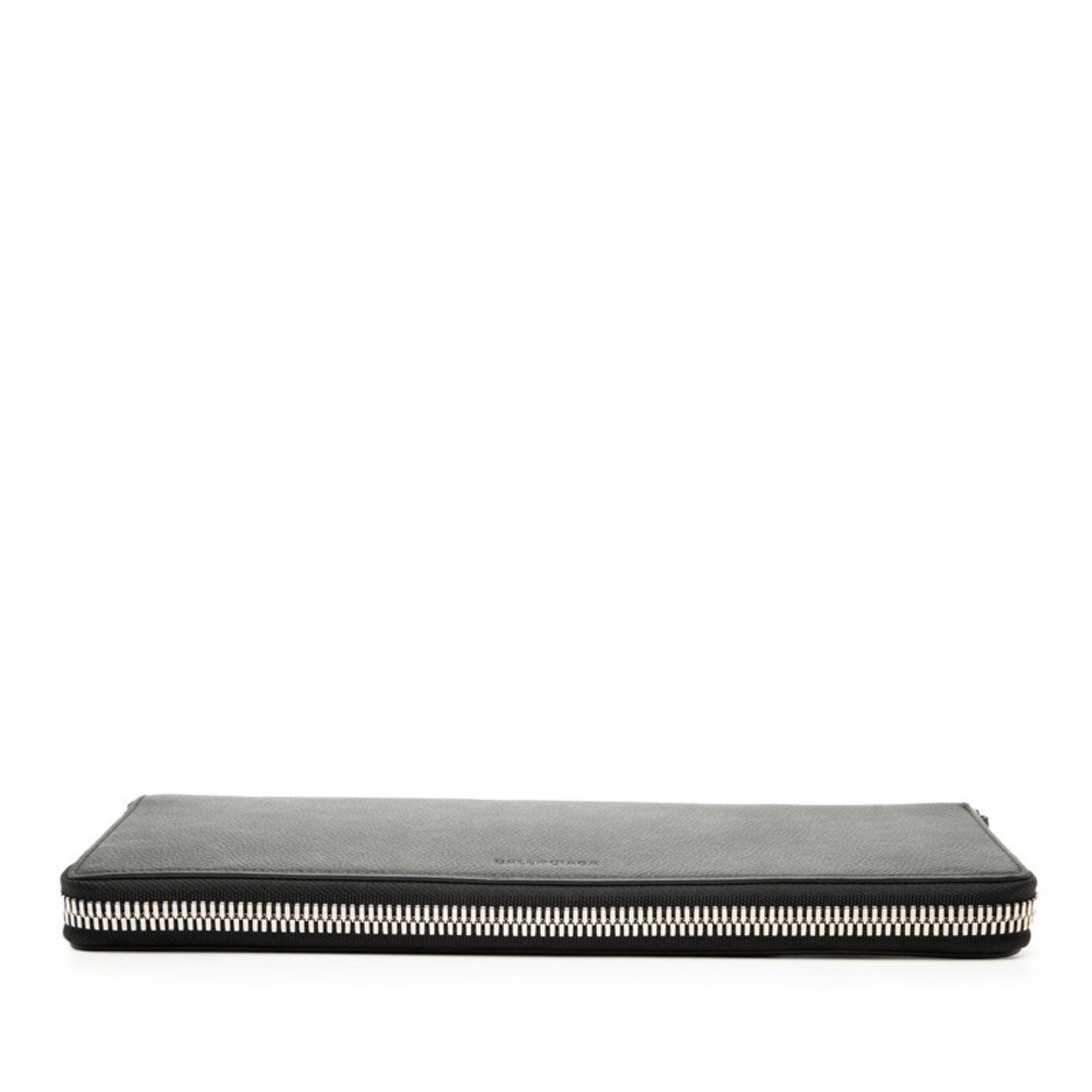 Balenciaga Black Leather Clutch Bag Shoulder